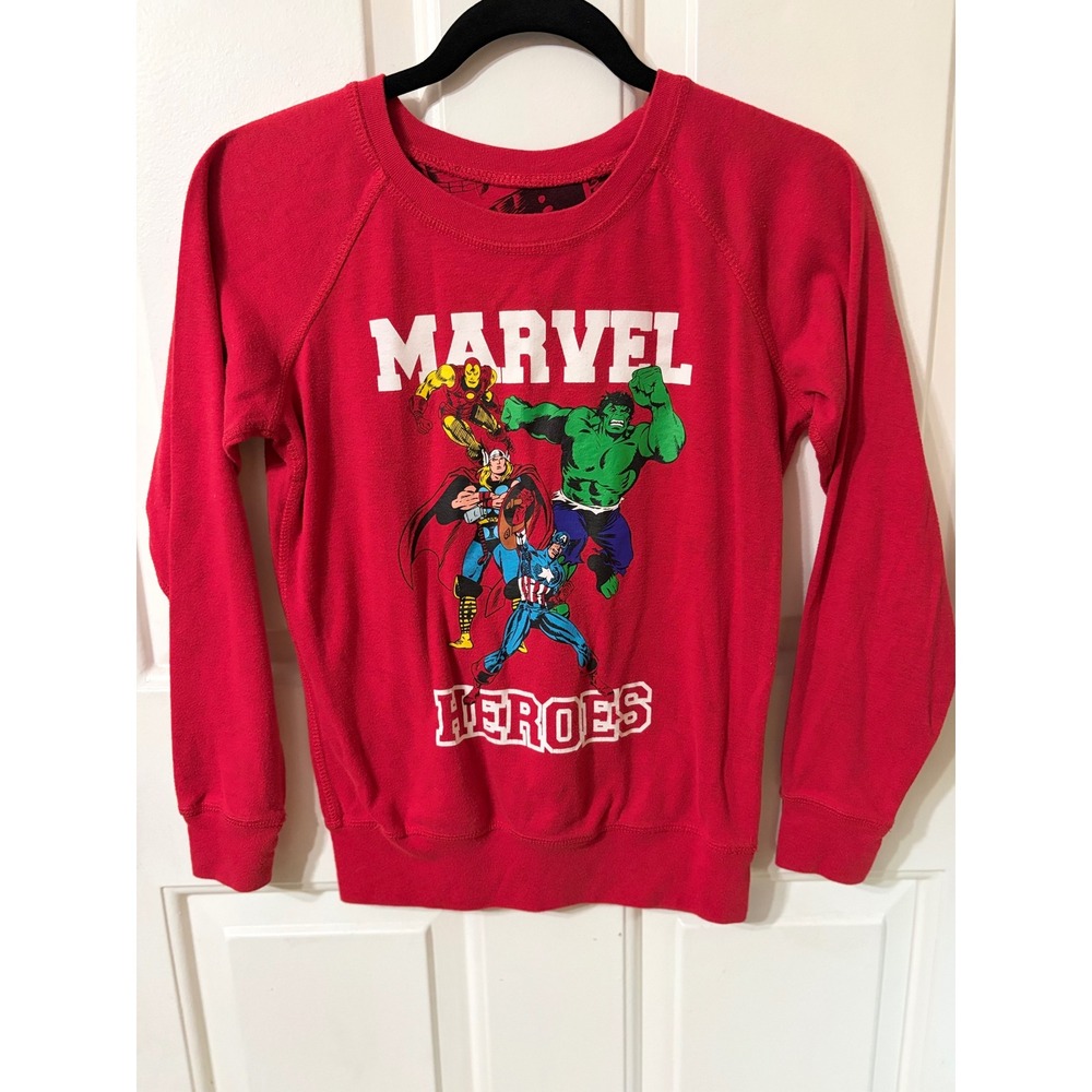 Marvel | Graphic Heroes Crewneck Sweatshirt | S || Red|